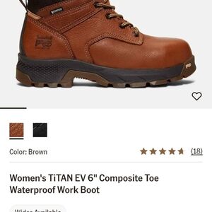 Timberland PRO Women's TiTAN EV 6" Composite Toe Work Boot in Brown